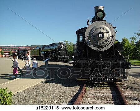 Stock Photography -  Scranton, PA, Pennsylvania, Steamtown National Historic Site, railroad, steam locomotive. Fotosearch
