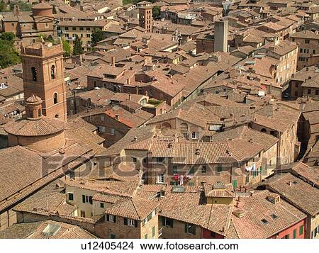 Siena, Tuscany, Italy, Toscana, Europe, Aerial view of the city of Siena from Torre del Mangia. View Large Photo Image Picture - Siena, Tuscany, Italy, Toscana, Europe, Aerial view of the city of Siena from Torre del Mangia.. Fotosearch