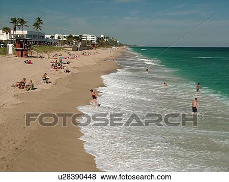 Stock Photo -  South Palm Beach, FL, Florida, ocean, beach, swimming. Fotosearch