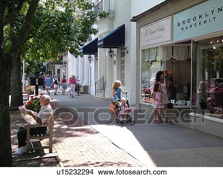 Southampton, NY, New York, Long Island, Historical Downtown Southampton View Large Photo Image Picture - Southampton, NY, New York, Long Island, Historical Downtown Southampton . Fotosearch