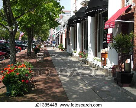 Southampton, NY, New York, Long Island, Historical Downtown Southampton View Large Photo Image Stock Photo - Southampton, NY, New York, Long Island, Historical Downtown Southampton . Fotosearch