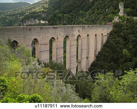 Spoleto, Umbria, Italy, Europe, Ponte delle Torri (Bridge of the Towers) in the medieval city of Spoleto. View Large Photo Image Stock Image - Spoleto, Umbria, Italy, Europe, Ponte delle Torri (Bridge of the Towers) in the medieval city of Spoleto.. Fotosearch