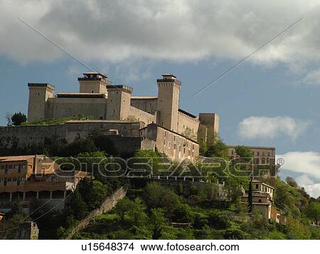 Spoleto, Umbria, Italy, Europe, Rocca (castle) Albornoziana in the medieval city of Spoleto. View Large Photo Image Picture - Spoleto, Umbria, Italy, Europe, Rocca (castle) Albornoziana in the medieval city of Spoleto.. Fotosearch