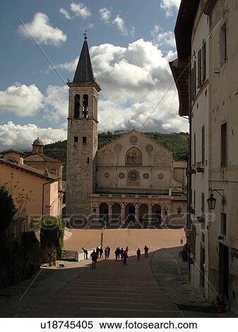 Spoleto, Umbria, Italy, Europe, The cathedral in the medieval city of Spoleto. View Large Photo Image Stock Photography - Spoleto, Umbria, Italy, Europe, The cathedral in the medieval city of Spoleto.. Fotosearch