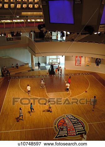 Stock Photo -  Springfield, MA, Massachusetts, The Naismith Memorial Basketball Hall of Fame, interior. Fotosearch