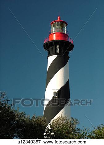St. Augustine, FL, Florida, Anastasia Island, Atlantic Ocean, The St. Augustine Lighthouse and Museum, site of Florida's first lighthouse View Large Photo Image Stock Photo - St. Augustine, FL, Florida, Anastasia Island, Atlantic Ocean, The St. Augustine Lighthouse and Museum, site of Florida's first lighthouse. Fotosearch