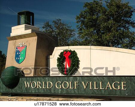 St. Augustine, FL, Florida, Golf Hall of Fame, World Golf Village, entrance, St. Johns County Cradle of Golf View Large Photo Image Stock Photo - St. Augustine, FL, Florida, Golf Hall of Fame, World Golf Village, entrance, St. Johns County Cradle of Golf. Fotosearch