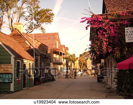 St. Augustine, FL, Florida, The Old City, St. George Street, Walking Mall View Large Photo Image Picture - St. Augustine, FL, Florida, The Old City, St. George Street, Walking Mall. Fotosearch
