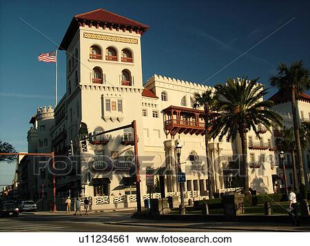 St. Augustine, FL, Florida, The Old City, The Cordoba Hotel, Casa Monica Hotel, Spanish-Moorish style View Large Photo Image Stock Image - St. Augustine, FL, Florida, The Old City, The Cordoba Hotel, Casa Monica Hotel, Spanish-Moorish style. Fotosearch
