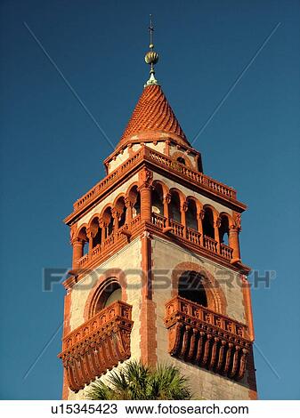 St. Augustine, FL, Florida, The Old City, Flagler College, former Hotel Ponce de Leon ca. 1888, Spanish Renaissance architecture View Large Photo Image Stock Image - St. Augustine, FL, Florida, The Old City, Flagler College, former Hotel Ponce de Leon ca. 1888, Spanish Renaissance architecture. Fotosearch