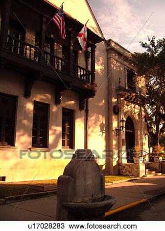 Stock Image -  St. Augustine, FL, Florida, The Old city, Government House Museum, Visitor Information Center. Fotosearch