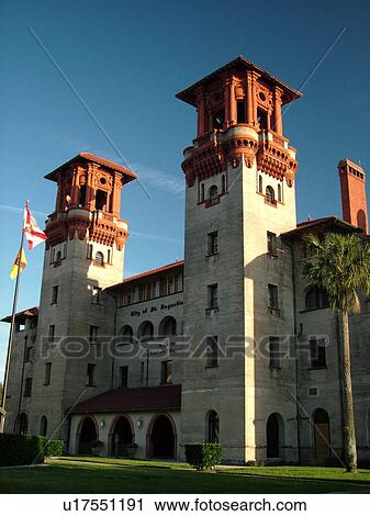 St. Augustine, FL, Florida, The Old City, Lightner Museum, former Alcazar Hotel, Hispano-Moorish Building View Large Photo Image Stock Image - St. Augustine, FL, Florida, The Old City, Lightner Museum, former Alcazar Hotel, Hispano-Moorish Building. Fotosearch