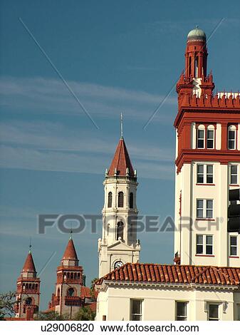 St. Augustine, FL, Florida, The Old City, downtown skyline View Large Photo Image Stock Image - St. Augustine, FL, Florida, The Old City, downtown skyline . Fotosearch