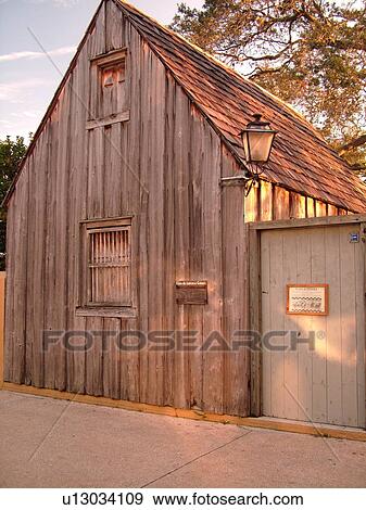 Stock Photo -  St. Augustine, FL, Florida, The Old City, St. George Street, Casa de Gomez, Colonial Spanish Quarter. Fotosearch