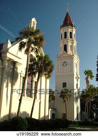 St. Augustine, FL, Florida, The Old City, Cathedral Basilica of St. Augustine View Large Photo Image Stock Photo - St. Augustine, FL, Florida, The Old City, Cathedral Basilica of St. Augustine. Fotosearch