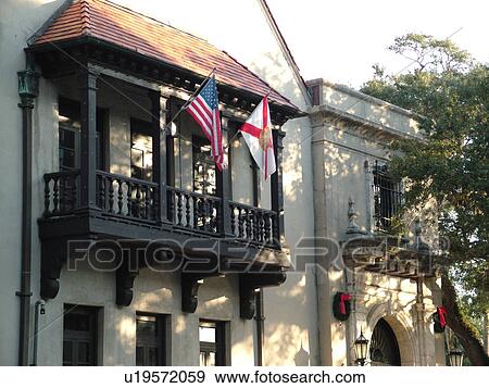 Stock Photo -  St. Augustine, FL, Florida, The Old city, Government House Museum, Visitor Information Center. Fotosearch