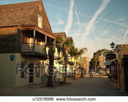 St. Augustine, FL, Florida, The Old City, St. George Street, Walking Mall View Large Photo Image Stock Photograph - St. Augustine, FL, Florida, The Old City, St. George Street, Walking Mall. Fotosearch