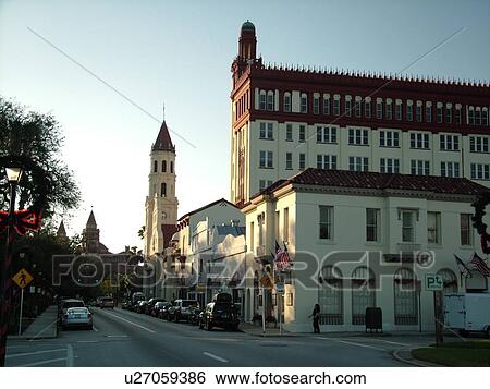St. Augustine, FL, Florida, The Old City, Buildings along Cathedral Place View Large Photo Image Stock Photograph - St. Augustine, FL, Florida, The Old City, Buildings along Cathedral Place. Fotosearch