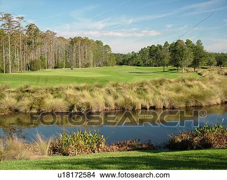 Picture -  St. Augustine, FL, Florida, World Golf Village, golf course, St. Johns County Cradle of Golf. Fotosearch
