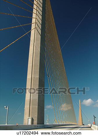 St. Petersburg, FL, Florida, Tampa Bay, Sunshine Skyway Bridge, I-275, 15 mile bridge spans lower Tampa Bay View Large Photo Image Picture - St. Petersburg, FL, Florida, Tampa Bay, Sunshine Skyway Bridge, I-275, 15 mile bridge spans lower Tampa Bay. Fotosearch