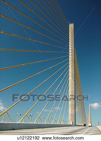St. Petersburg, FL, Florida, Tampa Bay, Sunshine Skyway Bridge, I-275, 15 mile bridge spans lower Tampa Bay View Large Photo Image Stock Image - St. Petersburg, FL, Florida, Tampa Bay, Sunshine Skyway Bridge, I-275, 15 mile bridge spans lower Tampa Bay. Fotosearch