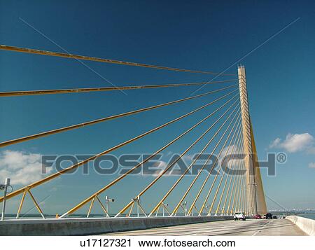 St. Petersburg, FL, Florida, Tampa Bay, Sunshine Skyway Bridge, I-275, 15 mile bridge spans lower Tampa Bay View Large Photo Image Stock Image - St. Petersburg, FL, Florida, Tampa Bay, Sunshine Skyway Bridge, I-275, 15 mile bridge spans lower Tampa Bay. Fotosearch