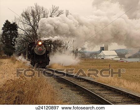 Stock Photo -  Strasburg, Lancaster County, PA, Pennsylvania, Strasburg Railroad, train. Fotosearch