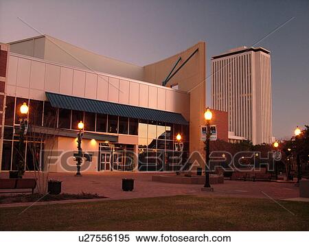 Stock Photography -  Tallahassee, FL, Florida, Challenger Learning Center, IMAX, evening. Fotosearch