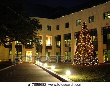 Stock Image -  Tallahassee, FL, Florida, downtown, Leon County Courthouse, evening. Fotosearch