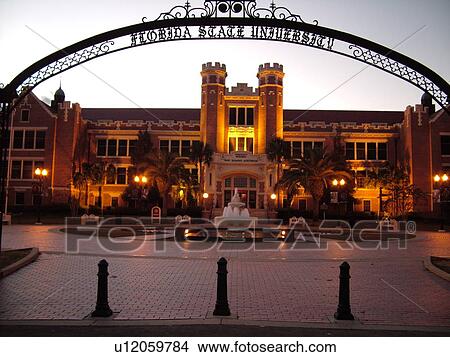 Tallahassee, FL, Florida, FSU, Florida State University, Westcott Building, entrance gate, evening View Large Photo Image Picture - Tallahassee, FL, Florida, FSU, Florida State University, Westcott Building, entrance gate, evening. Fotosearch