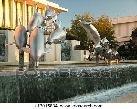 Tallahassee, FL, Florida, New State Capitol, State House, Dolphin statue and fountain on the capital grounds View Large Photo Image Picture - Tallahassee, FL, Florida, New State Capitol, State House, Dolphin statue and fountain on the capital grounds. Fotosearch
