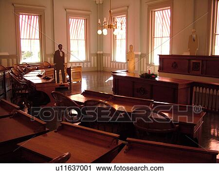 Stock Image -  Tallahassee, FL, Florida, New State Capitol, State House, interior, Senate Chamber. Fotosearch