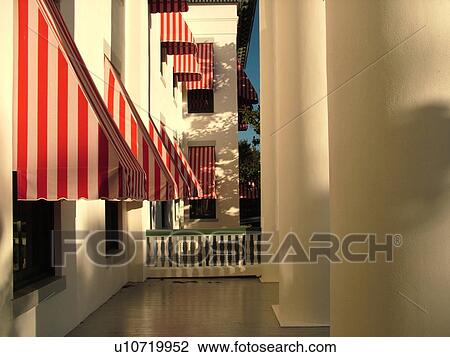 Stock Image -  Tallahassee, FL, Florida, The Old State Capitol ca. 1902, State House, front porch, awnings, pillars, columns. Fotosearch