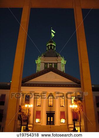 Stock Photo -  Tallahassee, FL, Florida, The Old State Capitol ca. 1902, State House, evening. Fotosearch