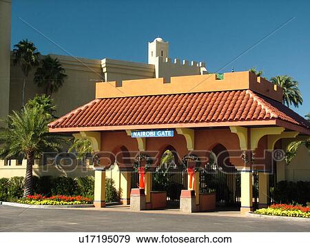 Tampa, FL, Florida, Tampa Bay, Busch Gardens Tampa Bay, Nairobi Entrance Gate, African-Themed Park View Large Photo Image Stock Photo - Tampa, FL, Florida, Tampa Bay, Busch Gardens Tampa Bay, Nairobi Entrance Gate, African-Themed Park. Fotosearch