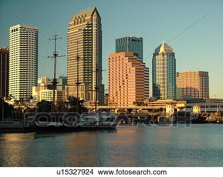 Tampa, FL, Florida, Tampa Bay, Garrison Channel, downtown skyline, Bayside Dock, Jose Gaspar Pirate Ship View Large Photo Image Picture - Tampa, FL, Florida, Tampa Bay, Garrison Channel, downtown skyline, Bayside Dock, Jose Gaspar Pirate Ship. Fotosearch