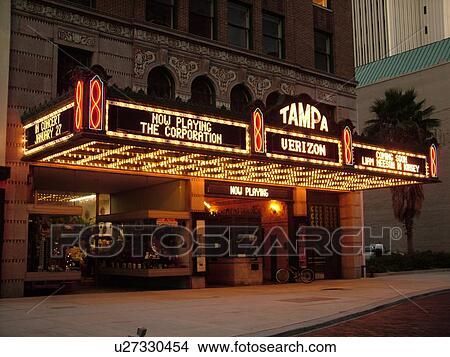 Tampa, FL, Florida, Tampa Bay, downtown, Tampa Theatre ca. 1926, marquee View Large Photo Image Picture - Tampa, FL, Florida, Tampa Bay, downtown, Tampa Theatre ca. 1926, marquee. Fotosearch