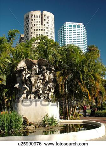 Tampa, FL, Florida, Tampa Bay, Plant Park, Henry Bradley Plant Monument and Fountain, downtown skyline View Large Photo Image Stock Photograph - Tampa, FL, Florida, Tampa Bay, Plant Park, Henry Bradley Plant Monument and Fountain, downtown skyline. Fotosearch