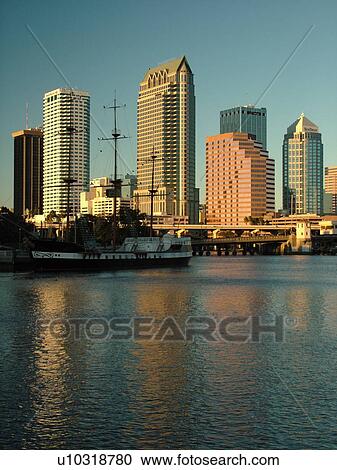 Tampa, FL, Florida, Tampa Bay, Garrison Channel, downtown skyline, Bayside Dock, Jose Gaspar Pirate Ship View Large Photo Image Stock Image - Tampa, FL, Florida, Tampa Bay, Garrison Channel, downtown skyline, Bayside Dock, Jose Gaspar Pirate Ship. Fotosearch
