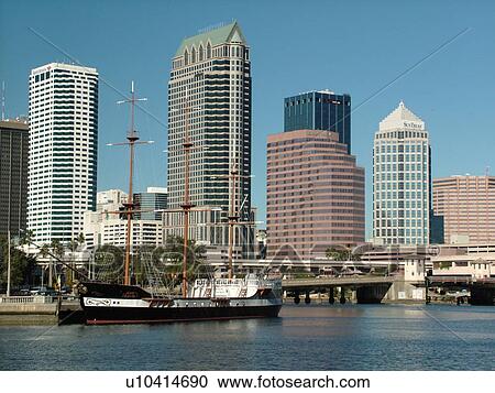 Tampa, FL, Florida, Tampa Bay, Garrison Channel, downtown skyline, Bayside Dock, Jose Gaspar Pirate Ship View Large Photo Image Stock Image - Tampa, FL, Florida, Tampa Bay, Garrison Channel, downtown skyline, Bayside Dock, Jose Gaspar Pirate Ship. Fotosearch