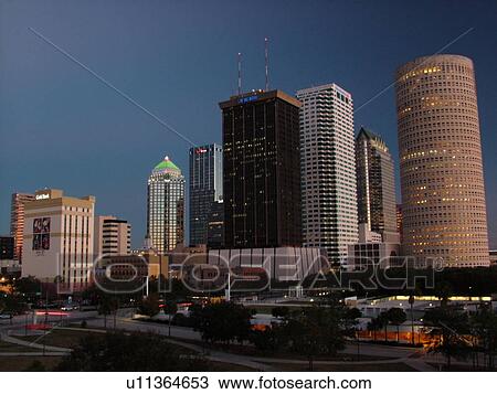 Tampa, FL, Florida, Tampa Bay, downtown skyline, from Curtis Hixon Park, evening View Large Photo Image Stock Image - Tampa, FL, Florida, Tampa Bay, downtown skyline, from Curtis Hixon Park, evening. Fotosearch