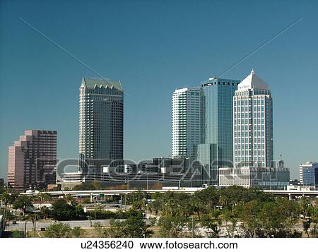 Stock Image -  Tampa, FL, Florida, Tampa Bay, downtown, skyline. Fotosearch