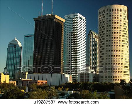 Tampa, FL, Florida, Tampa Bay, downtown skyline, from Curtis Hixon Park View Large Photo Image Stock Photo - Tampa, FL, Florida, Tampa Bay, downtown skyline, from Curtis Hixon Park. Fotosearch