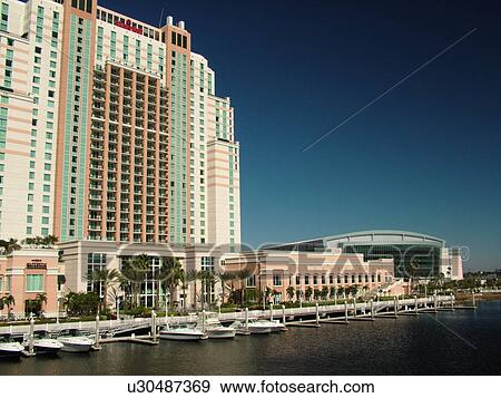 Tampa, FL, Florida, Tampa Bay, Garrison Channel, Marriott Hotel View Large Photo Image Stock Photo - Tampa, FL, Florida, Tampa Bay, Garrison Channel, Marriott Hotel. Fotosearch