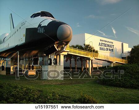 Stock Image -  Titusville, Merritt Island, Cape Canaveral, FL, Florida, United States Astronauts Hall of Fame Space Camp, Kennedy Space Center, Space Shuttle. Fotosearch