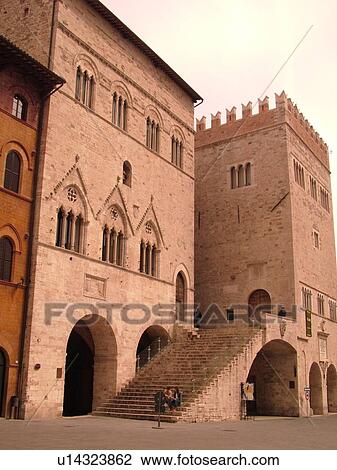 Todi, Umbria, Italy, Europe, Palazzo del Popolo in the medieval hilltop town of Todi. View Large Photo Image Stock Image - Todi, Umbria, Italy, Europe, Palazzo del Popolo in the medieval hilltop town of Todi.. Fotosearch