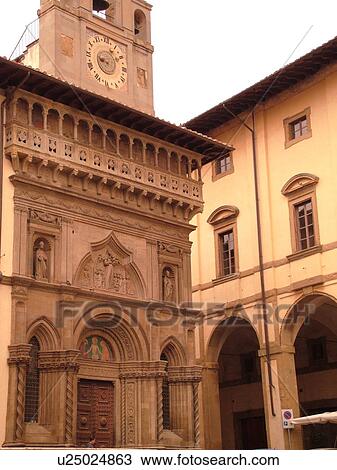 Tuscany, Italy, Arezzo, Toscana, Europe, Palazzo della Fraternita dei Laici in Piazza Grande in the town Arezzo. View Large Photo Image Stock Image - Tuscany, Italy, Arezzo, Toscana, Europe, Palazzo della Fraternita dei Laici in Piazza Grande in the town Arezzo.. Fotosearch
