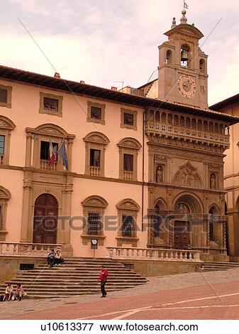 Tuscany, Italy, Arezzo, Toscana, Europe, Palazzo della Fraternita dei Laici in Piazza Grande in the town Arezzo. View Large Photo Image Stock Photo - Tuscany, Italy, Arezzo, Toscana, Europe, Palazzo della Fraternita dei Laici in Piazza Grande in the town Arezzo.. Fotosearch
