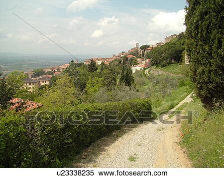 Tuscany, Italy, Cortona, Toscana, Europe, Scenic view of the hillside town of Cortona. View Large Photo Image Stock Photography - Tuscany, Italy, Cortona, Toscana, Europe, Scenic view of the hillside town of Cortona.. Fotosearch