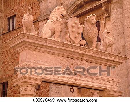 Tuscany, Italy, Montepulciano, Toscana, Europe, Relief sculpture on the Cistern in the Piazza Grande in the medieval town of Montepulciano. View Large Photo Image Stock Photo - Tuscany, Italy, Montepulciano, Toscana, Europe, Relief sculpture on the Cistern in the Piazza Grande in the medieval town of Montepulciano.. Fotosearch